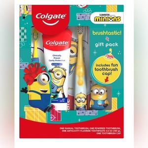 Colgate Kids👦🏻/👧🏻Minions Gift🎁Pack, Toothbrush 🪥Set with toothpaste